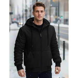 Full Fleece Zip-Up Hoodie, Men's Large -0335